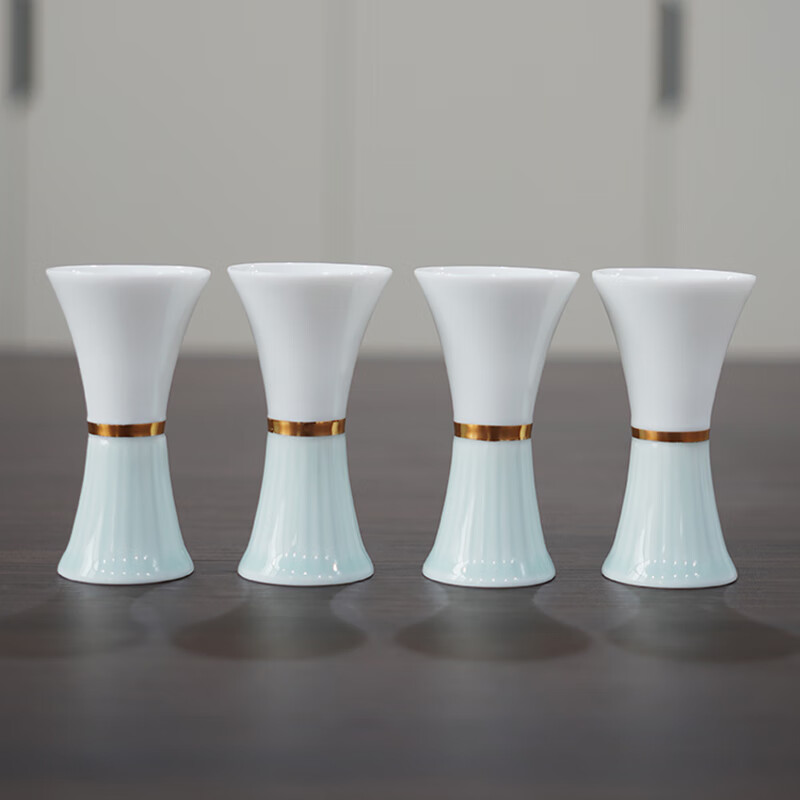 Su's Ceramics Ceramic Wine Set White Wine Cup Wine Divider Sky Blue Wine Set Best Friend 1 Pot 4 Cups Exquisite Gift Box