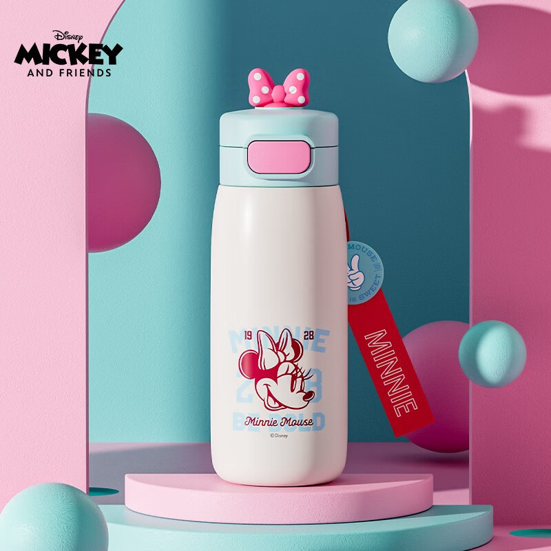 Disney children's thermos cup 6-12 years old student water cup for school girls large capacity straight cup HM3476N