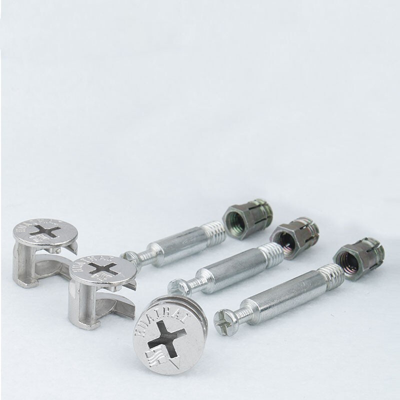 Thickened furniture hardware three-in-one connection piece wardrobe cabinet bed fastener screw eccentric wheel nut assembly accessories