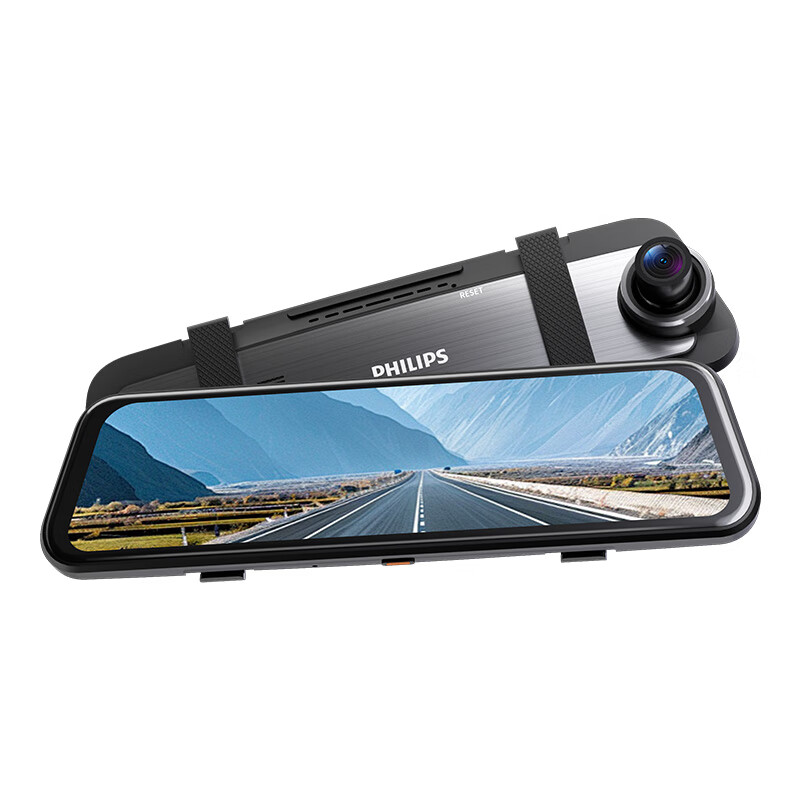 Philips 4K high-definition driving recorder, front and rear dual recording streaming media rearview mirror, night vision, voice control, panoramic reversing image