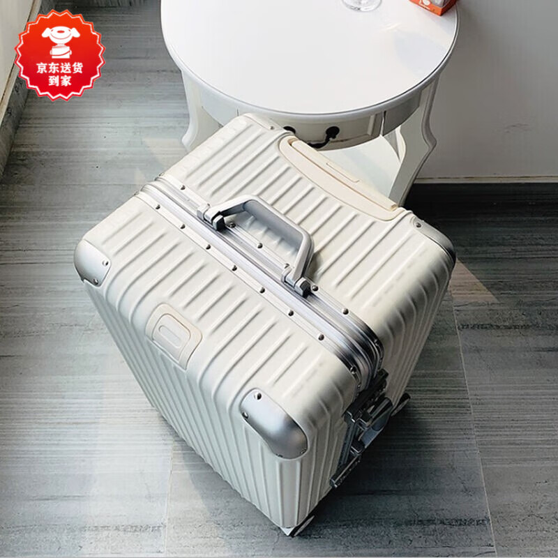 Kangaroo extra-large suitcase men's large capacity 32-inch student suitcase trolley case women's aluminum frame case universal wheels 26-inch space silver alloy rounded corners 28-inch popular choice