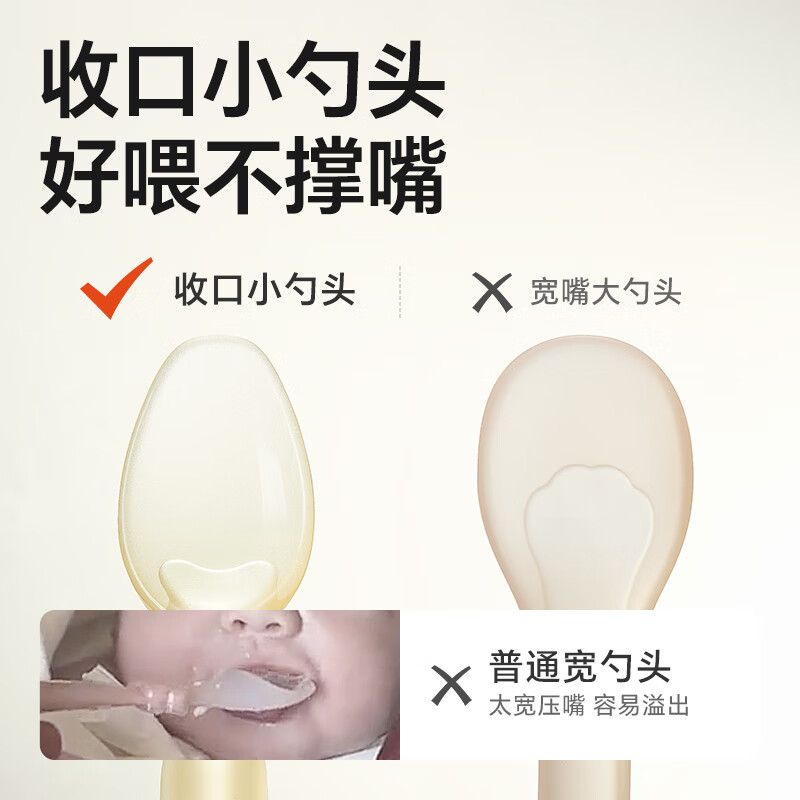 Royal Pet Silicone Soft Spoon Newborn Baby Food Spoon Feeding Milk and Water Baby Rice Cereal Special Two Pack with Storage Box