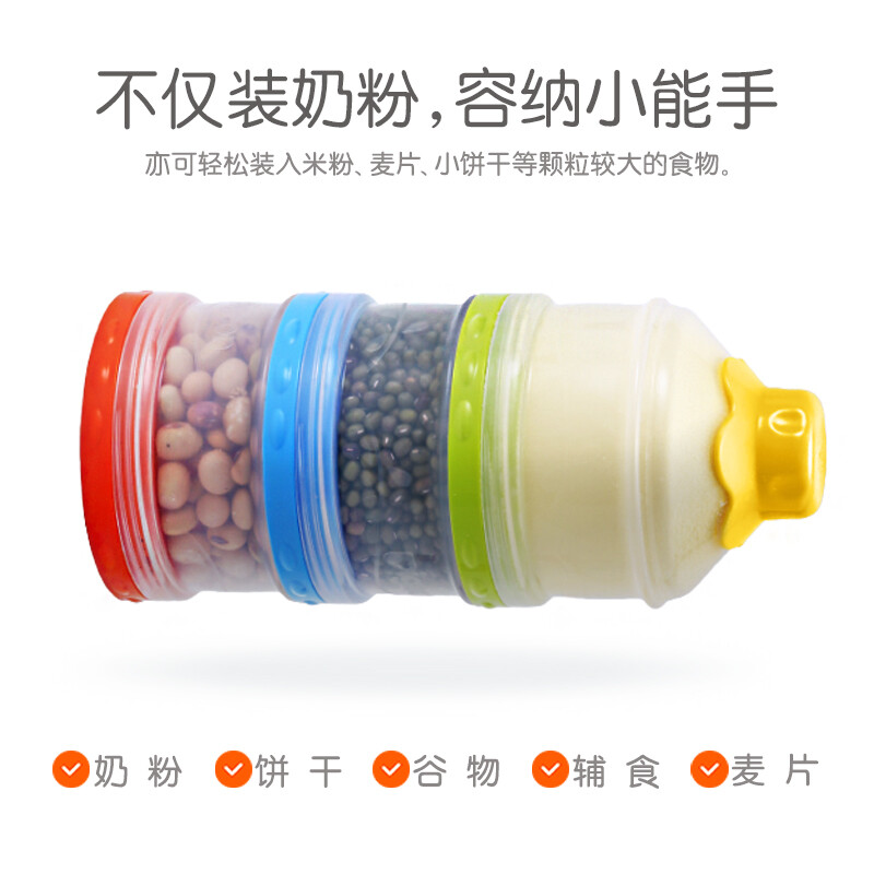 Pigeon milk powder box portable milk powder food storage box independent detachable three-layer milk powder box CA07