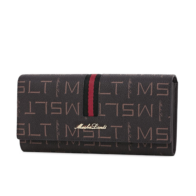 MashaLanti (MashaLanti) Women's Wallet 2025 New Hand-held Card Holder Women's Coin Purse Light Luxury Mom Bag Birthday Gift for Girlfriend Brown-New Fashion Model Brown Lining