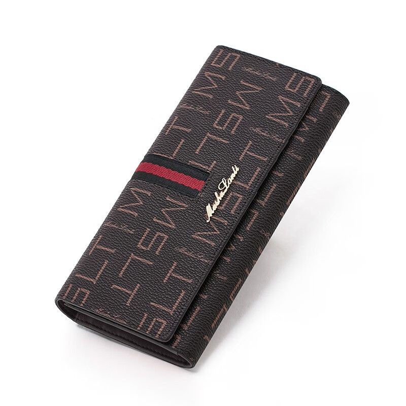 MashaLanti (MashaLanti) Women's Wallet 2025 New Hand-held Card Holder Women's Coin Purse Light Luxury Mom Bag Birthday Gift for Girlfriend Brown-New Fashion Model Brown Lining