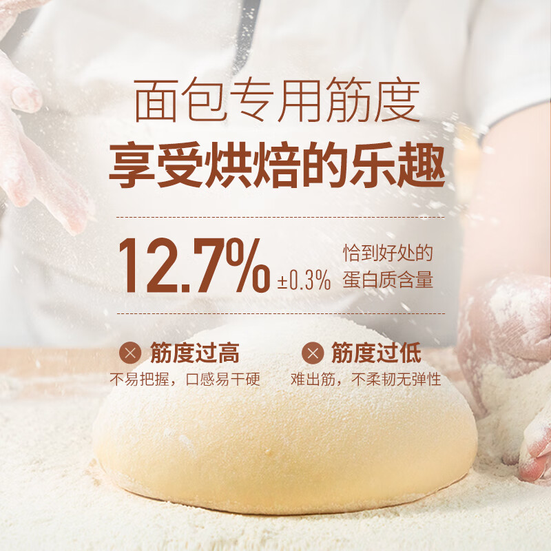 Xinliang Original Bread Flour 5kg High Gluten Flour Baking Ingredients Special Wheat Flour for Bread Machines