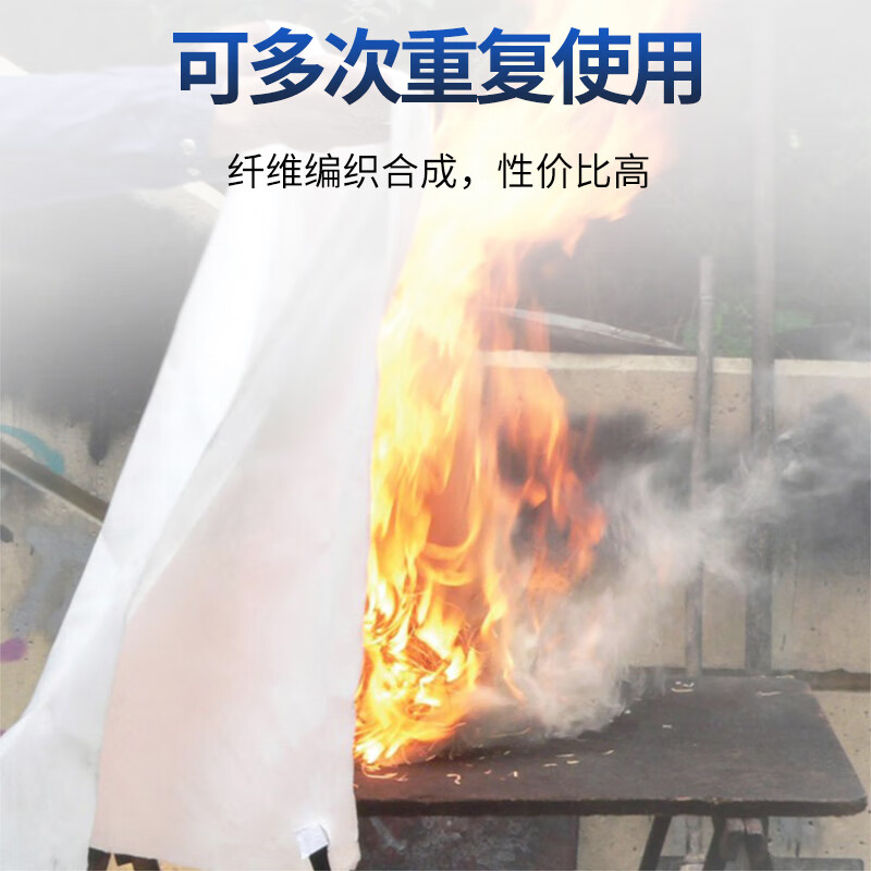 Baige 1m*1m bagged fire blanket for use with fire extinguisher household kitchen fire blanket fiberglass KW850601