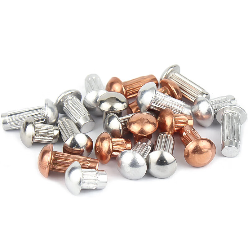 Jinchao GB827 aluminum stainless steel knurled aluminum rivets copper nameplate solid rivets M2.5M3M4M5 M2*5 (100 pieces) copper