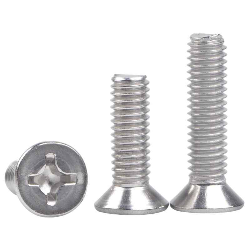 Easy flat head screw 304 stainless steel cross countersunk head screw bolt machine screw M1M3M4M5M6M8M10-M12 M5*18 (50 pieces)