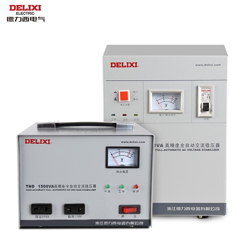 Delixi Electrical Voltage Regulator Fully Automatic Computer TV Home 220V AC Power Supply TND Pointer Voltage Regulator 3000W 3000W