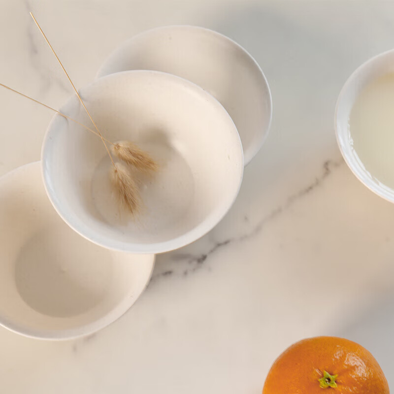 Jiamo disposable bowl 280ml*50 pieces environmentally friendly rice husk bowl soup bowl picnic round bowl no-wash disposable tableware