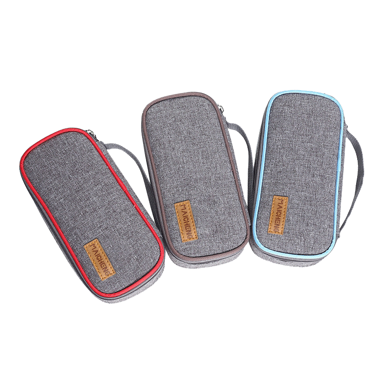 Aishangyou Insulin Refrigerator Box Portable 2-8°C Drug Refrigeration Bag Breast Milk Cooling Insulated Bag Interferon Insulated Box 2-8°C Storage Coffee Color + 2 Ice Bars