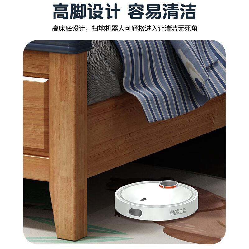 Yingyuan all solid wood children's bed boys and girls 1.2m single bed solid wood storage bed children's suite furniture student bed single bed 1200mm*2000mm frame structure