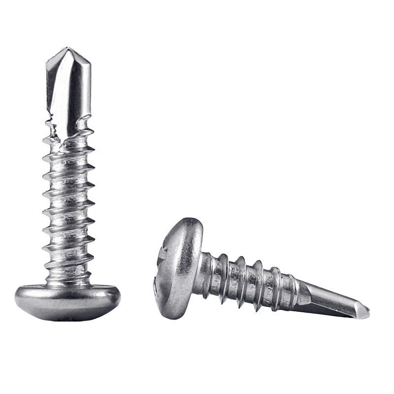 Sailotou customized 0304 stainless steel cross round head pan head drill tail screws for doors and windows aluminum alloy self-tapping self-drilling dovetail nails 410 stainless steel M4213 4000 pieces in a box
