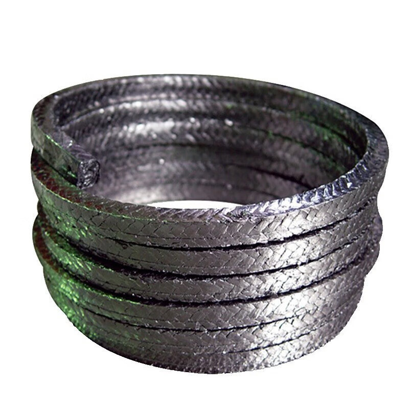 Sennaide graphite packing wire reinforced wear-resistant, high temperature and high pressure resistant flexible graphite nickel wire valve packing rope 12*12mm one meter (Grade A)