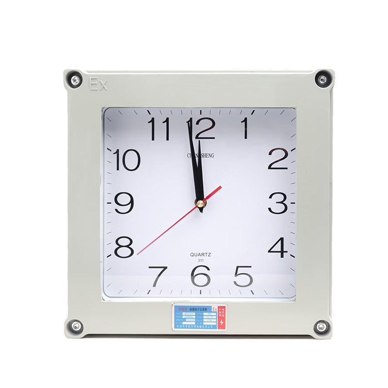 Tianhe explosion-proof quartz clock explosion-proof wall clock explosion-proof box clock electronic clock digital clock hazardous area ordinary movement 12 inches