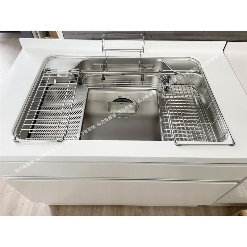 Lixil imported from Japan Lixil functional 3D embossed multifunctional 304 stainless steel W-shaped kitchen large single sink standard sink accessories KVK6101