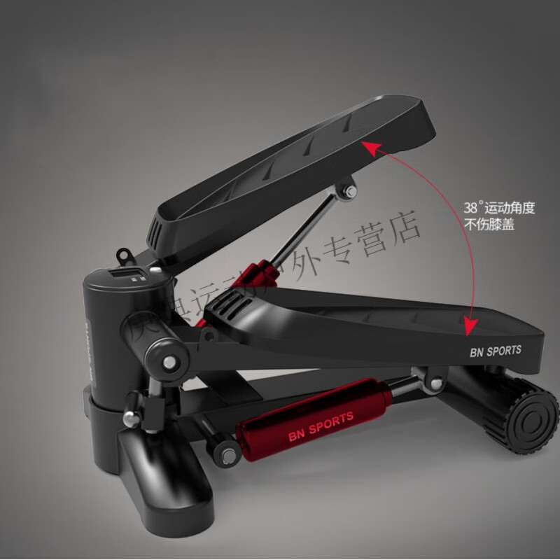 Ouston household mini hydraulic stepper fitness equipment with tension rope indoor leg training stepper black