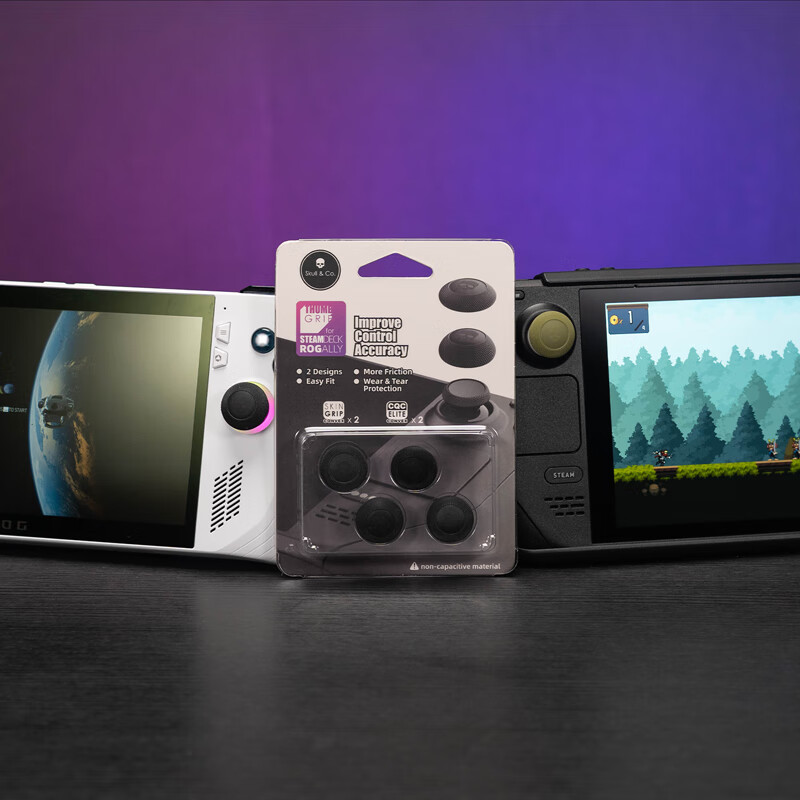 Skull & Co.SteamDeck OLED/ROG ALLY and X/NS Gemini universal spherical rocker cap Skullnco precise control anti-slip anti-sweat anti-wear black