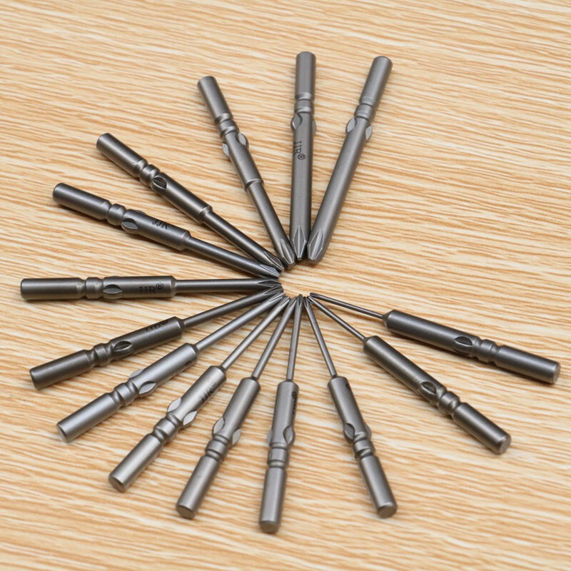 JY801 Cross Electric Bit Strong Magnetic Hardened Electric Bit Tip Electric Screwdriver Bit S2 Steel Electric Screwdriver Bit 5MM Handle 5*60*1.2*25*00#