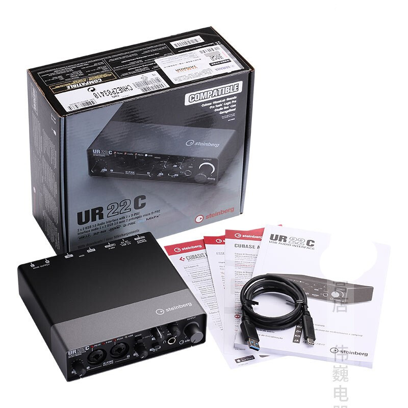 YAMAHA Yamaha sound card UR22C mobile phone and computer live broadcast karaoke microphone set professional recording dubbing audiobook equipment UR22C comes standard with debugging