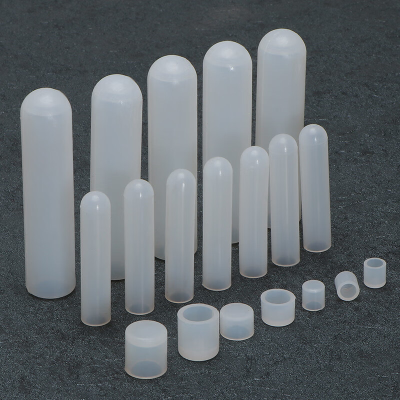 Thousand pieces of light high temperature resistant screw protective sleeve silicone cap thread protective cap screw anti-collision cap silicone sleeve bolt silicone sleeve cap metric thread M2M4M5M8M10M20 rubber sleeve 7.9x25 10 pieces