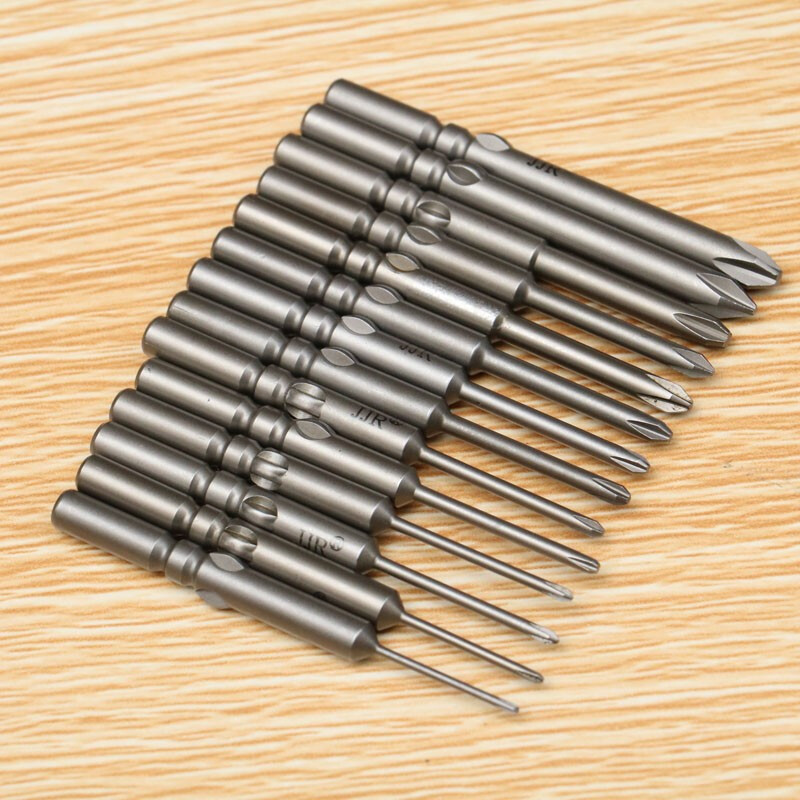 JY801 Cross Electric Bit Strong Magnetic Hardened Electric Bit Tip Electric Screwdriver Bit S2 Steel Electric Screwdriver Bit 5MM Handle 5*60*1.2*25*00#