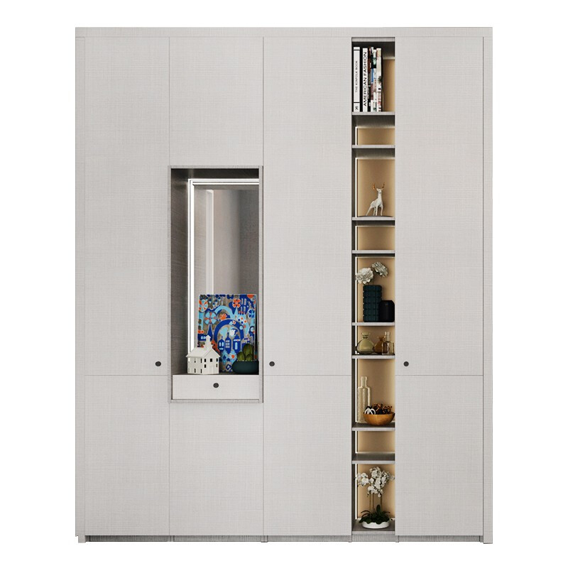 Zhibang Whole House Customized Wardrobe Customized Cloakroom Sliding Door Wardrobe Entry Cabinet Locker Whole House Furniture Customized Modern Simple Simple Love 8.5 Projection Square