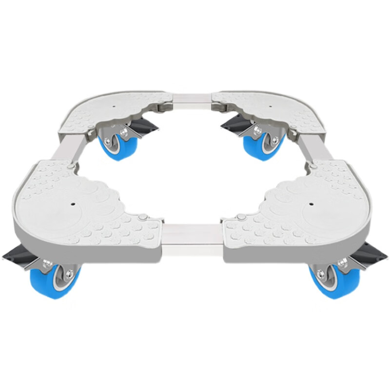 Zhijie Little Yellow Duck Mini Washing Machine Base Bracket Heightened Shock Absorption Anti-slip Bathroom Stainless Steel Floor-standing Plastic White Removable 4-Pair Wheels with Brakes Height 8.5 cm 1 Layer