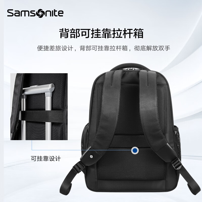 Samsonite Backpack Men's Commuting Business Backpack 15.6-inch Computer Bag Large Capacity Travel and Business \NU0 Black-15.6-inch Computer