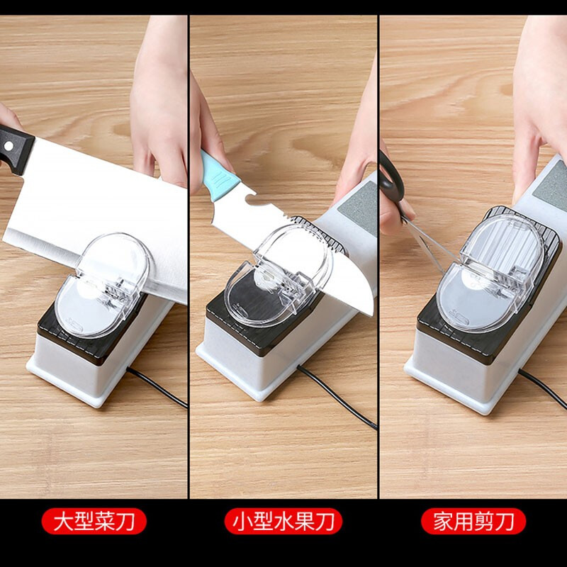 Bedojia Knife Sharpener Fully Automatic Electric Merchant Whetstone High-Precision Kitchen Knife Grinding Wheel Knife Sharpener Multifunctional Knife Sharpener 1 + Spare Grinding Wheel 2