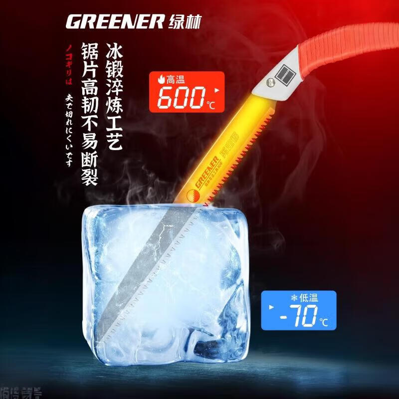 Green Forest 450mm saw imported from Japan SK5 steel logging saw saw tree artifact saw household handheld woodworking saw hand saw