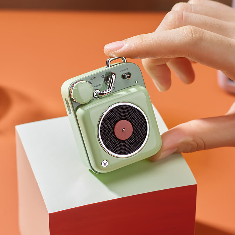 Elvis Presley Radio Elvis Presley Audio Atomic Record Player B612 MW-P1 Portable Retro Bluetooth Speaker Outdoor Mini Speaker Wilderness Green High Fidelity New Year Gift Birthday Gift