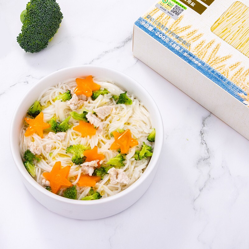 Grandpa's Farm Baby Organic High-speed Iron Noodles Baby Complementary Food Organic Children's Complementary Food Nutritious Salt-Free Children's Short Noodles 6 Months+ Organic Original Short Noodles 200g