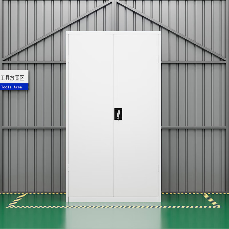 Kingdon Tool Cabinet Workshop Heavy Tool Storage Cabinet with Hanging Plate Hardware Parts Cabinet Tool Storage Cabinet C Type White (Including Basic Accessories)