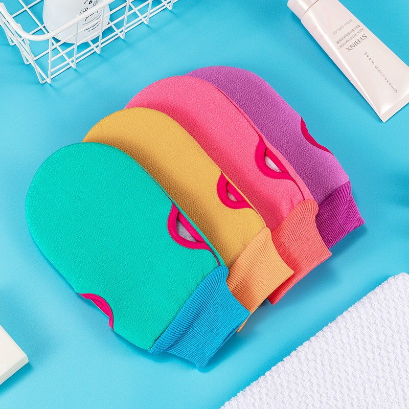 The aristocratic family double-sided bath towel for women, back towel, adult bath towel, dust rub mud rub gloves, frosted powerful bath towel for men 0035 pink