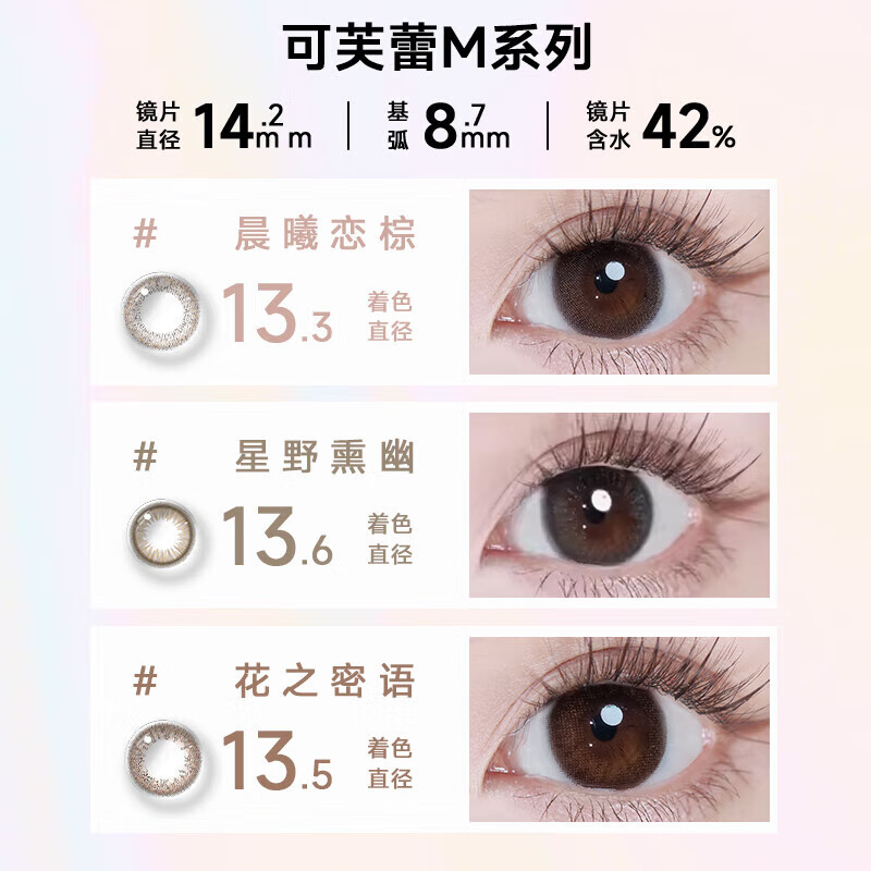 Full pupil colored contact lenses, 30 pieces per day, Daily Disposable, Lady's Magic Brown, Tricolor Gray, 550 degrees