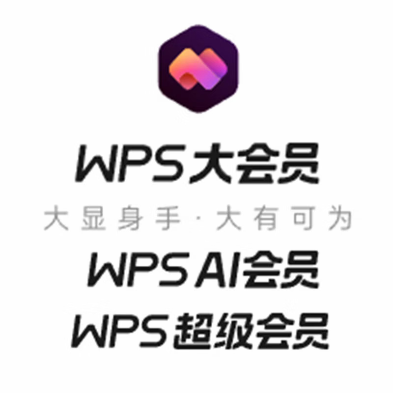 WPS big membership one day AI generated PPT content creation wps big membership monthly card wps super membership pro big membership (3 hours) all functions are available