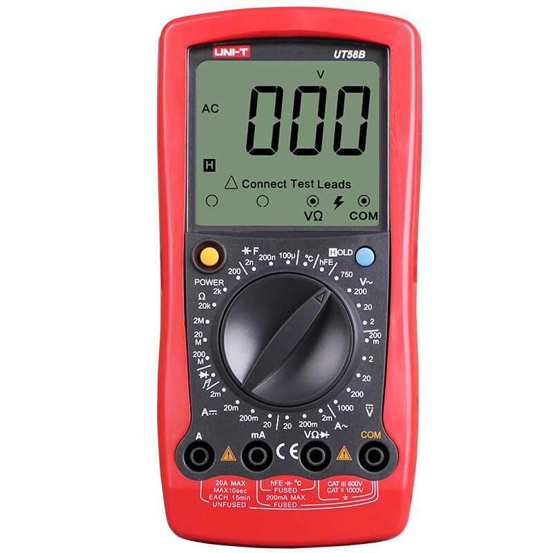 Uni-T UT58B large-screen digital multimeter handheld digital display multimeter household high-precision thermometer multimeter