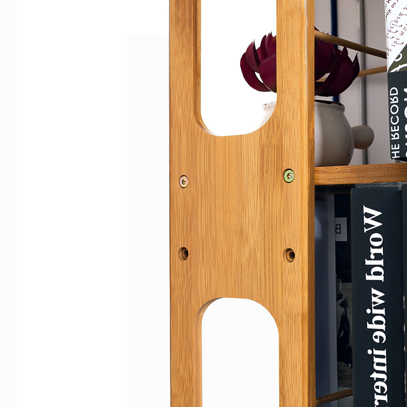 Trojan simple multi-layer rotating bookshelf household floor-standing modern storage rack storage storage rack display rack study picture book rack upgraded thickened version - six layers