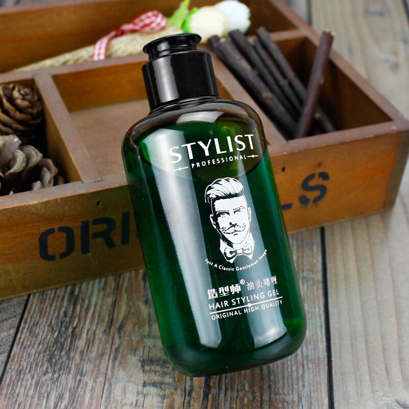 Stylist Retro Gentleman Oil Head Gel Cream Men's Strong Shaping and Styling Big Back Hair Gel Extra Hard Long-lasting Odorless and Refreshing 200ml