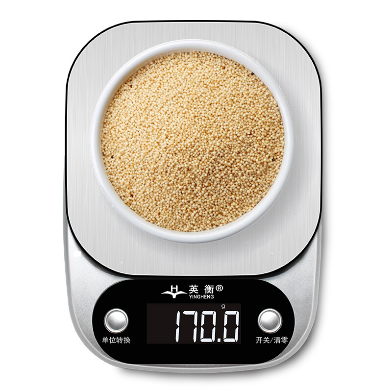 Yingheng household electronic scale kitchen scale baking electronic scale kitchen electronic scale mini kitchen bench scale food scale accurate small gram scale household food scale battery model 5kg accuracy 0.1g