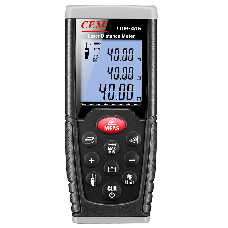 Huashengchang (CEM) laser distance meter 40 meters 65 meters handheld decoration room measuring instrument high-precision laser electronic ruler upgraded model LDM-40H flagship 40 meters