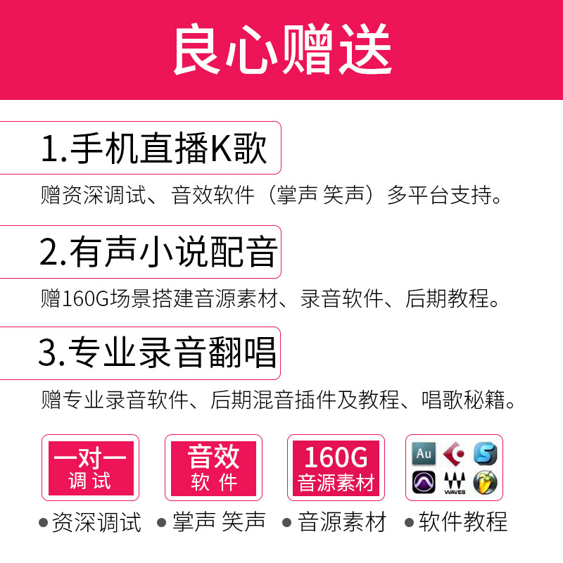 YAMAHA Yamaha sound card UR22C mobile phone and computer live broadcast karaoke microphone set professional recording dubbing audiobook equipment UR22C comes standard with debugging