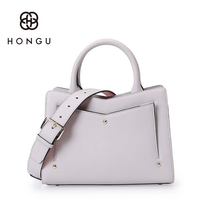 Red Valley Hongu Female Bag Personality Contrast Color Shoulder Red Valley Hongu Female Bag Personality Contrast Color Shoulder Leather Handbag Las H5140763 Light Gray