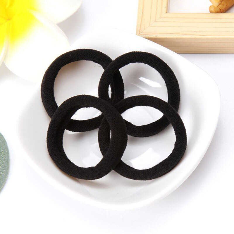 Beauty Skin Seamless Hair Tie Hair Tie Black 30 Nylon High Elasticity Rubber Band Hair Holder MF0586