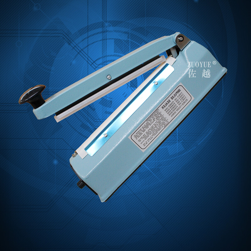 Zuoyue PFS200 300 iron shell printing wide side hand pressure sealing machine 8MM wide side plastic aluminum foil bag sealing machine Kraft paper bag printing date manual sealing machine 200MM