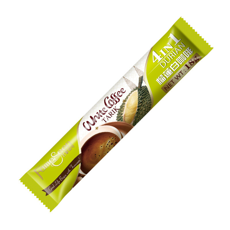 Fameseen Mingxin Malaysia imported white coffee independent 16 pieces durian flavor white coffee three-in-one instant coffee powder durian flavor 480g/16 pieces