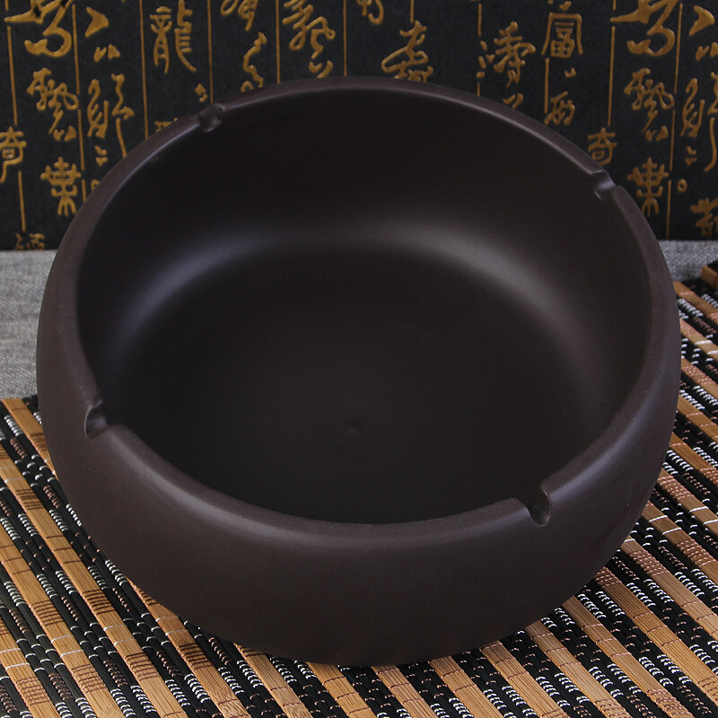 Qihuijie purple sand retro ashtray extra large ceramic creative personality KTV office Internet cafe home ashtray JF-large size