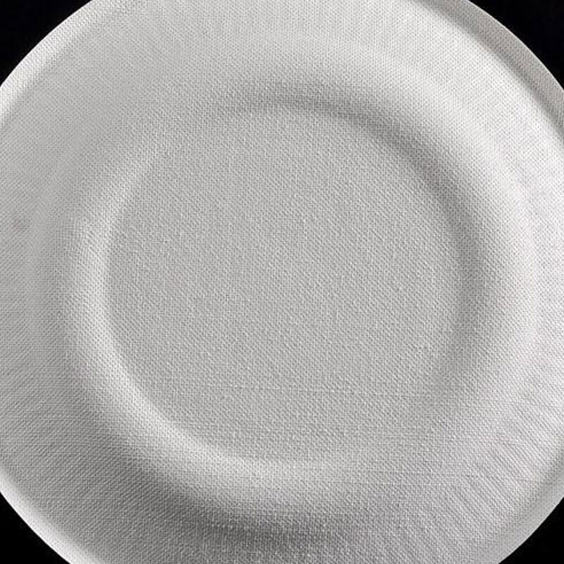 Red Tiepu 50-pack disposable thickened sugar cane pulp natural pulp tableware white paper plate paper plate paper bowl plate painting paper 8-inch lace paper plate